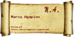 Marcu Agapion névjegykártya
